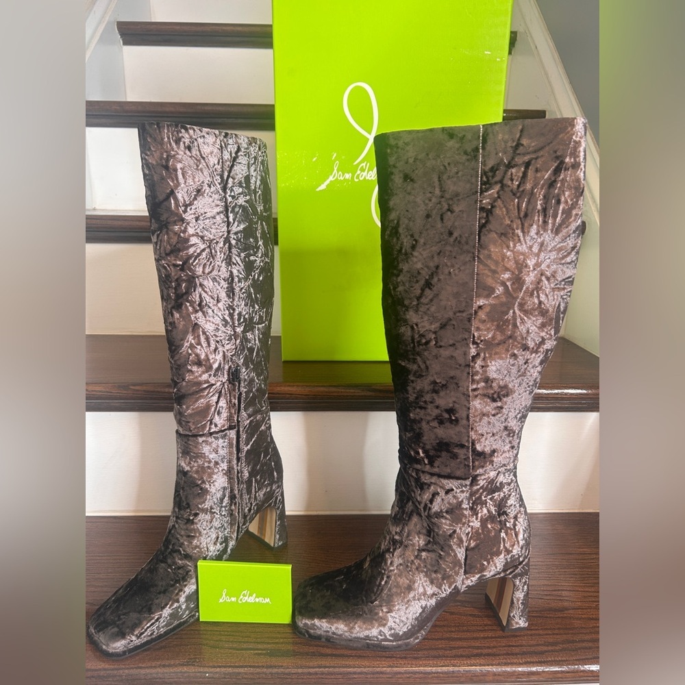Women’s Sam Edelman Boots, Isabel Knee High Boots, Velvet, Sz. 7 1/2 M - Picture 12 of 12